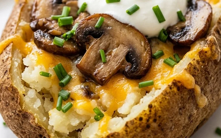 The Ultimate Stuffed Baked Potatoes with Mushrooms