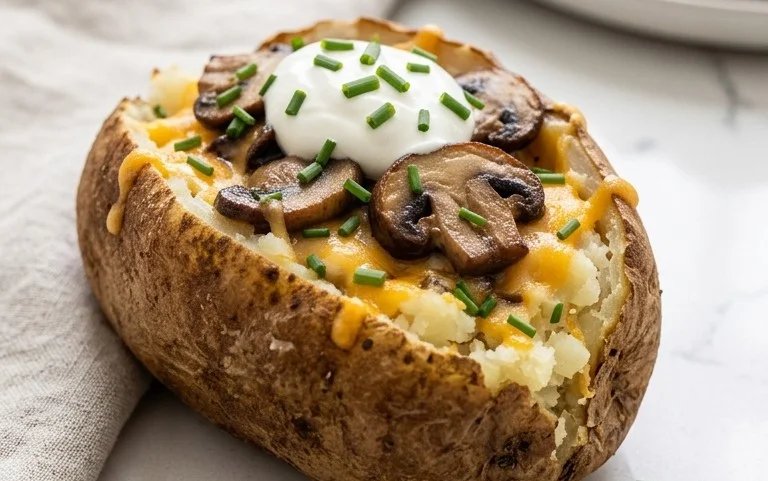 The Ultimate Stuffed Baked Potatoes with Mushrooms