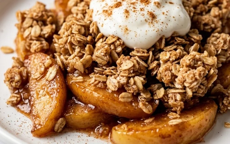 Healthy Breakfast Apple Crum extractble