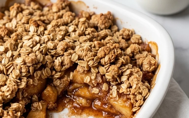 Healthy Breakfast Apple Crum extractble