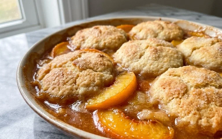 The Easiest Southern Peach Cobbler