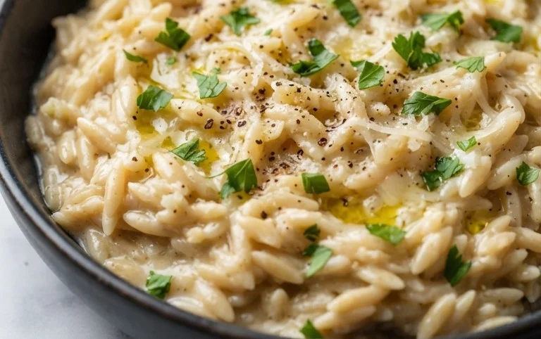 Creamy Garlic Parmesan Orzo
