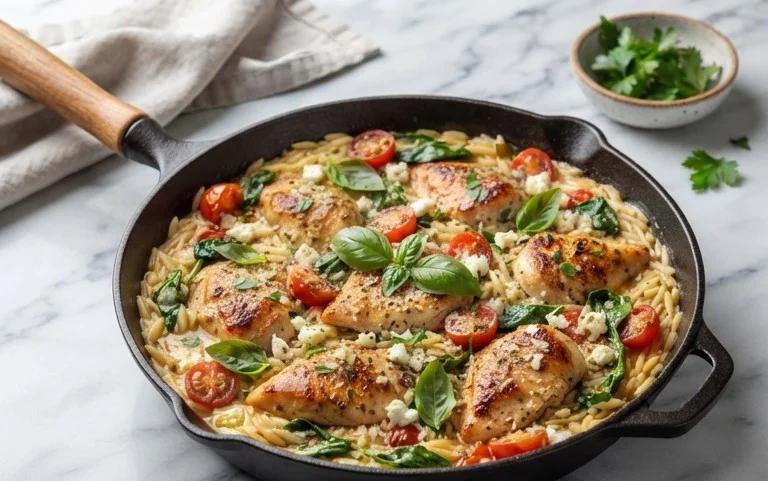 Chicken Orzo (30-Minutes, One-Pan)