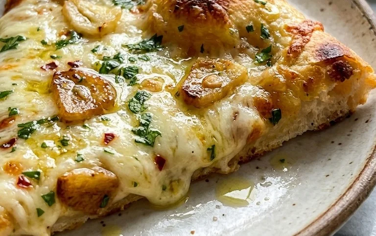 buttery garlic pizza
