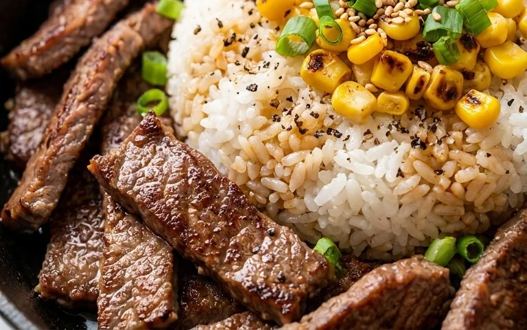 Beef Pepper Rice Bowl is a delicious meal option.