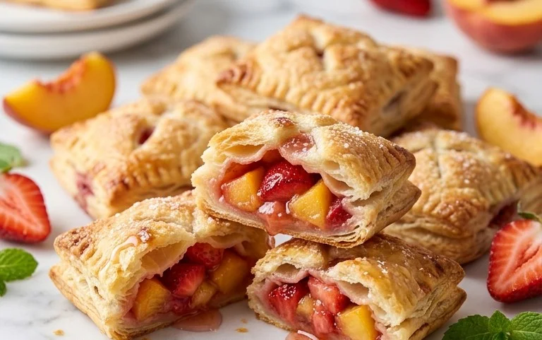 Strawberry Peach Pie Bites