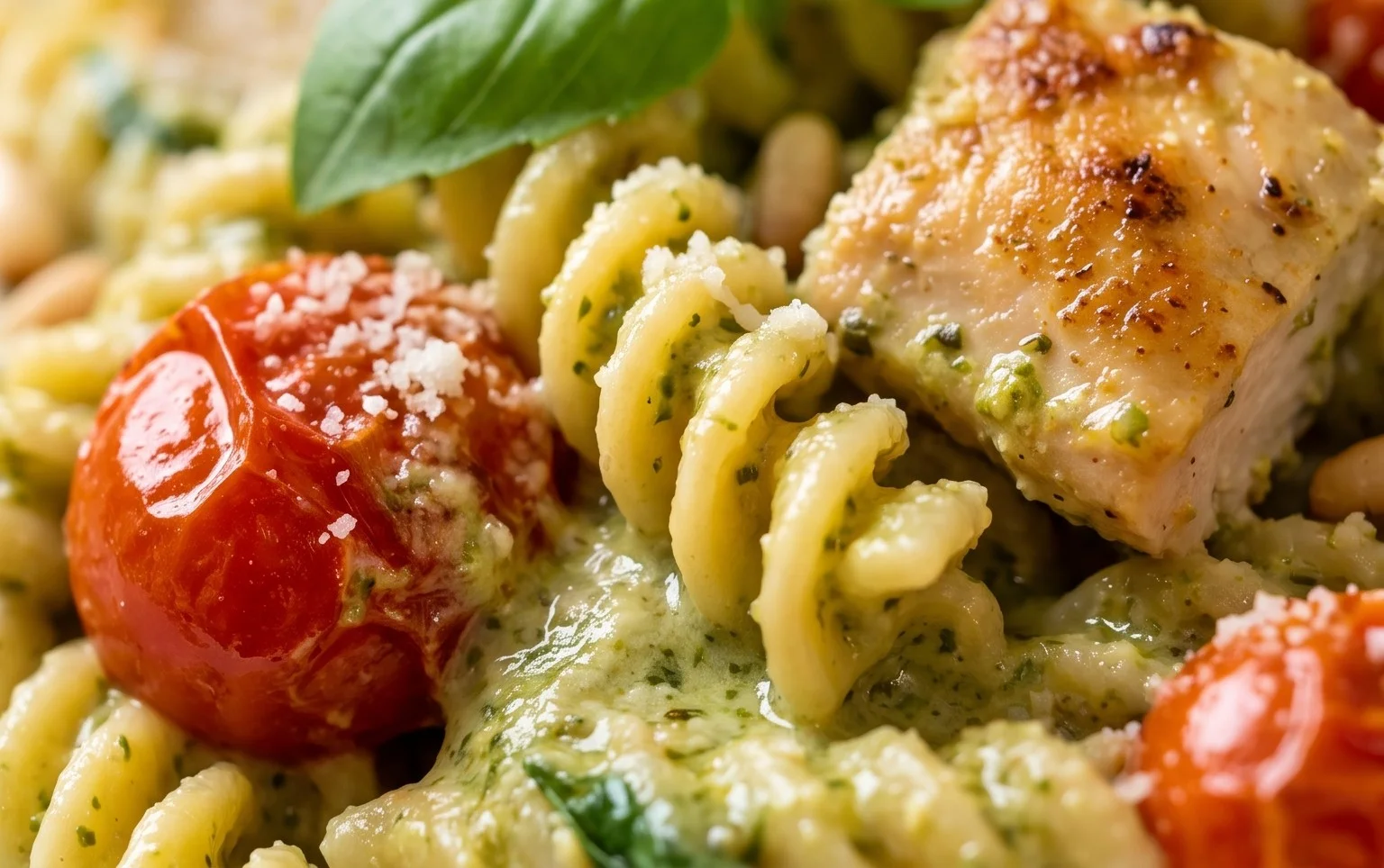 Creamy Chicken Pesto Pasta