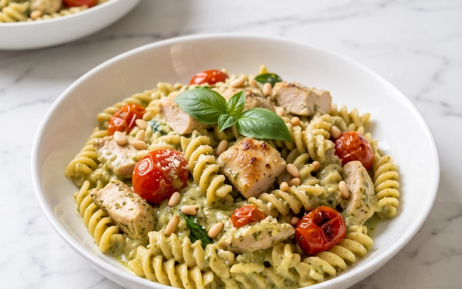 Creamy Chicken Pesto Pasta
