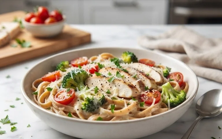 Low Calorie Chicken Alfredo