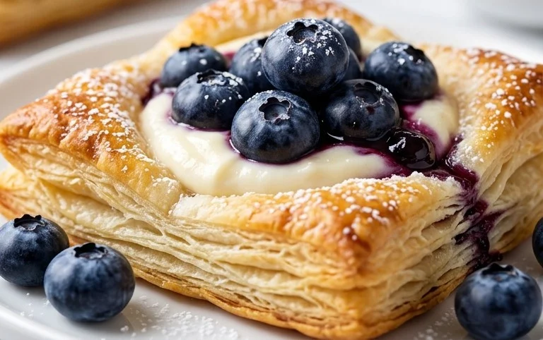 Blueberry Cream Cheese Puff Pastry