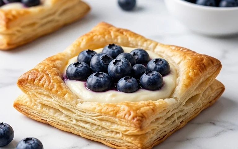 Blueberry Cream Cheese Puff Pastry