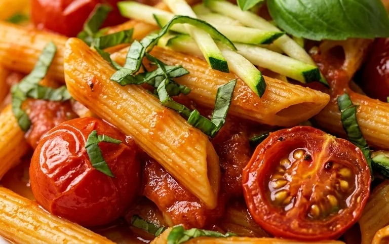 Healthy Tomato Zucchini Pasta