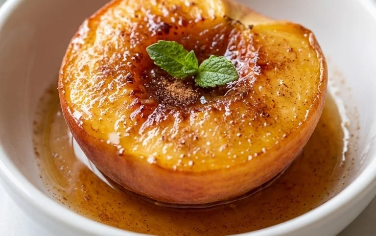 Cinnamon Sugar Baked Peaches