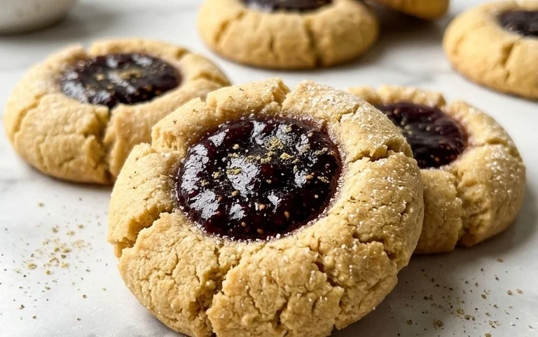 Cardamom Fig Thumbprint Cookies