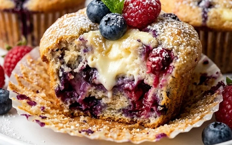 Berry Cream Cheese Muffins