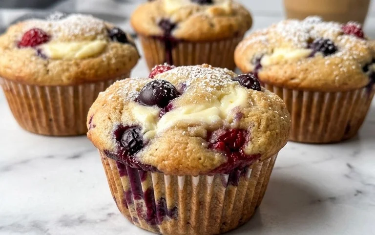 Berry Cream Cheese Muffins
