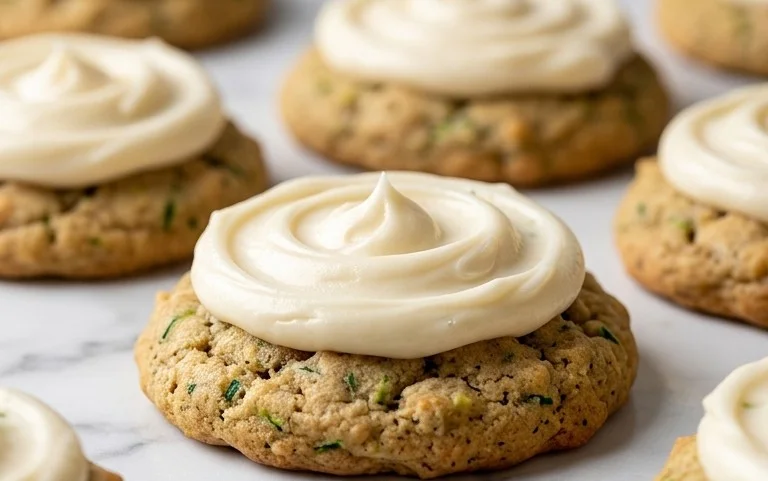 Zucchini Cookies with Cream Cheese Frosting