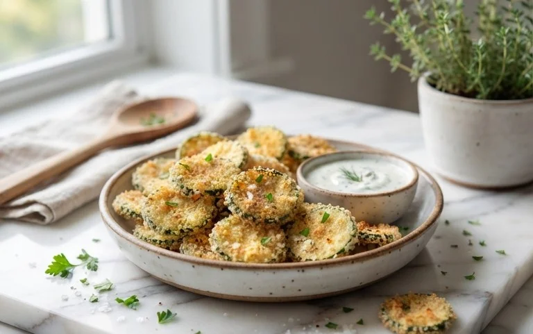 Crispy Baked Zucchini Chips