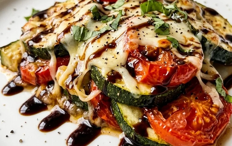 Balsamic Zucchini Tomato Bake