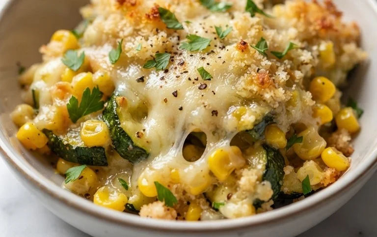 Zucchini Corn Parmesan Bake Recipe
