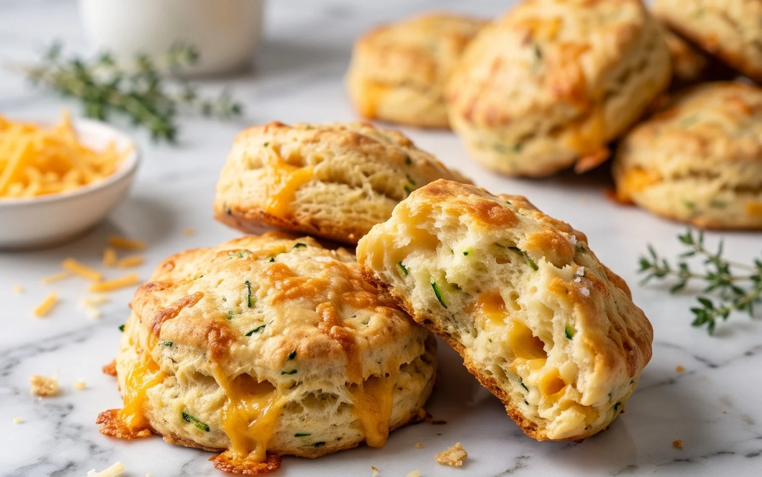 Zucchini Cheddar Biscuits