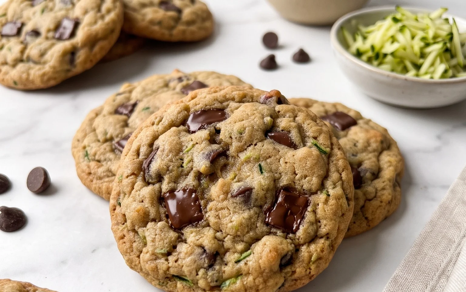 Soft Zucchini Cookies with Chocolate Chips