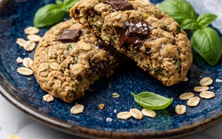 Homemade Zucchini-Oat Chocolate Chip Cookies