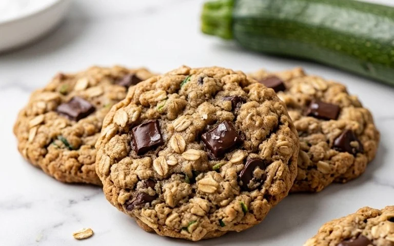Homemade Zucchini-Oat Chocolate Chip Cookies